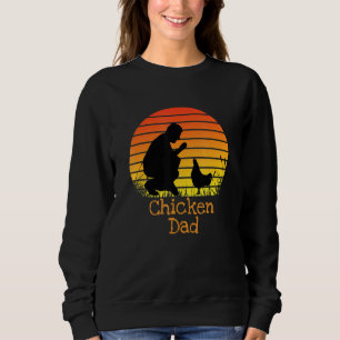 Hühner-Vater Vintage Retro Sonnenuntergang Hühnerf Sweatshirt