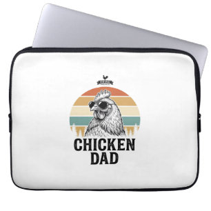 Hühner-Vater Vintage-Sonnenuntergang Lustiger Hühn Laptopschutzhülle