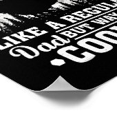 Hühner-Vater wie ein regelmäßiger Vater Funny Chic Poster (Ecke)