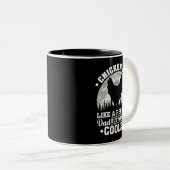 Hühner-Vater wie ein regelmäßiger Vater Funny Chic Zweifarbige Tasse (VorderseiteRechts)