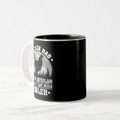 Hühner-Vater wie ein regelmäßiger Vater Funny Chic Zweifarbige Tasse (Vorderseite Links)