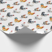 Hühner-Verpackungspapier Geschenkpapier (Ecke)