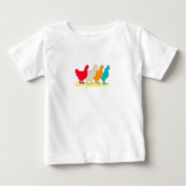 Hühner verschiedener Farben Baby T-shirt