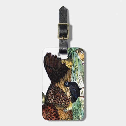 Hühner Vintag Gepäckanhänger (Vorderseite vertikal)