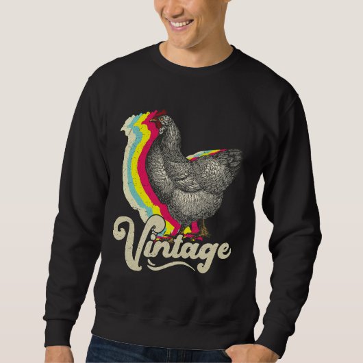 Hühner Vintag Retro S S S O Sweatshirt (Vorderseite)