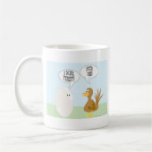 Hühner Vs Egg Funny Animal Cartoon Design Kaffeetasse (Links)