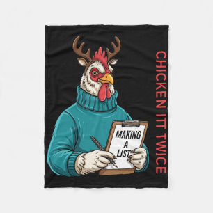 Hühner-Weihnachts-Shirt, eine Liste erstellen Huhn Fleecedecke
