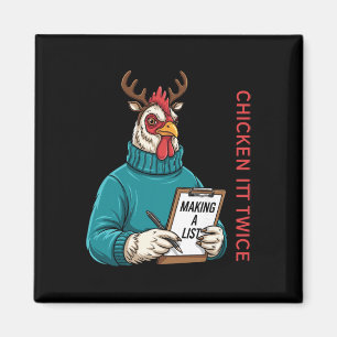 Hühner-Weihnachts-Shirt, Eine Liste Erstellen Huhn Magnet