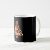 Hühner Weihnachtsbaum froh klucken Matching Fa Kaffeetasse (VorderseiteRechts)