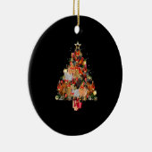 Hühner Weihnachtsbaum froh klucken Matching Fa Keramik Ornament (Rechts)