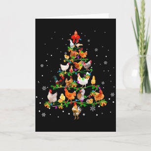 Hühner-Weihnachtsbaum-Ornament Deko Weihnachten Karte