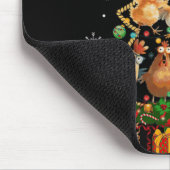 Hühner-Weihnachtsbaum-Santa-Hut-Xmas-Licht für Dam Mousepad (Ecke)