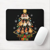 Hühner-Weihnachtsbaum-Santa-Hut-Xmas-Licht für Dam Mousepad (Mit Mouse)