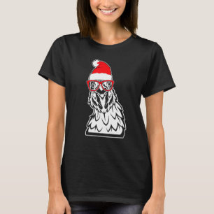 Hühner-Weihnachtsmannmütze Weihnachtsbauernhof Tie T-Shirt