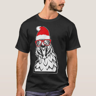Hühner-Weihnachtsmannmütze Weihnachtsbaum Tier XMa T-Shirt