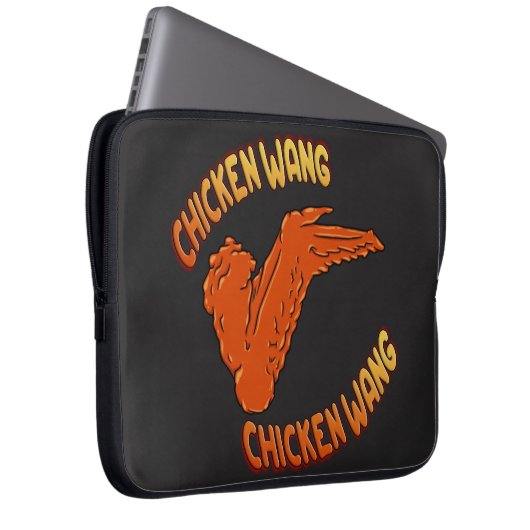 Hühner-Wing-Neoprene-Laptop-Sieb Laptopschutzhülle (Vorne Rechts)