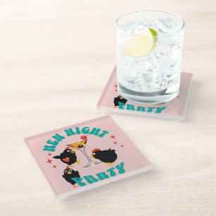 Hühnerabschiedsparty, Junggesellinnenabschied Lust Glasuntersetzer