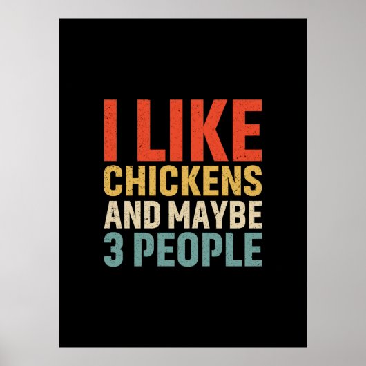 Hühnerart I mag Hühner Poster (Vorne)