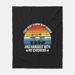 Hühnerart mit meinen Hühnern Fleecedecke