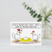 Hühnerarzt induziert das Schlüpfen von Ei Postkarte (Stehend Vorderseite)