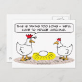 Hühnerarzt induziert das Schlüpfen von Ei Postkarte (Vorne/Hinten)