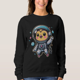Hühnerastronaut Weltraumgalaxie Zuchtgeflügel Sweatshirt