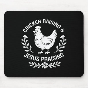 Hühneraufstehen & amp; Jesus Lob, lustiger Christu Mousepad