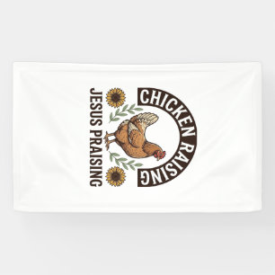 Hühneraufzucht Jesus Preisend Vintage Farm Shirt_ Banner