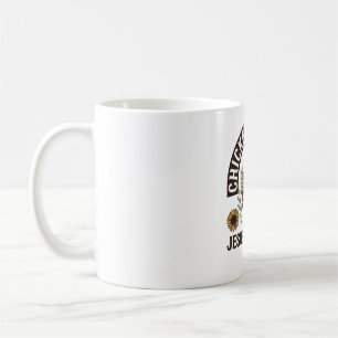 Hühneraufzucht Jesus Preisend Vintage Farm Shirt_ Kaffeetasse