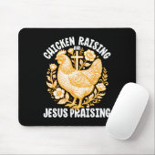 Hühneraufzucht Jesus preisender Hahn Christlich F Mousepad (Mit Mouse)