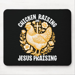 Hühneraufzucht Jesus preisender Hahn Christlich F Mousepad