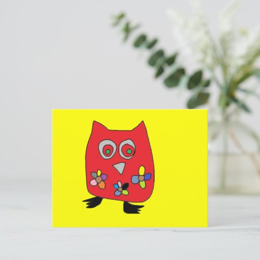 Hühnerauulkarren Postkarte (Stehend Vorderseite)