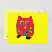 Hühnerauulkarren Postkarte (Vorne/Hinten)