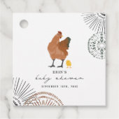 HühnerBaby-Dusche Geschenkanhänger (Vorderseite)