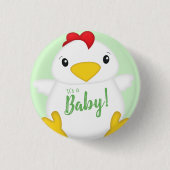 HühnerBaby-Dusche Grün Button (Vorderseite)