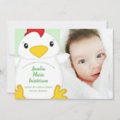 HühnerBaby-Dusche Grün Einladung (Vorderseite)