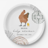 HühnerBaby-Dusche Pappteller (Vorderseite)