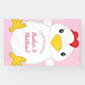 HühnerBaby-Dusche Rosa Farm Banner (Horizontal)
