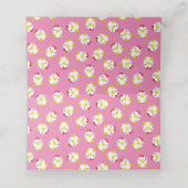 HühnerBaby-Dusche Rosa Farm Platzkarte (Innenseite Aufgefaltet)