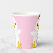 HühnerBaby-Dusche Rosa Pappbecher (Links)