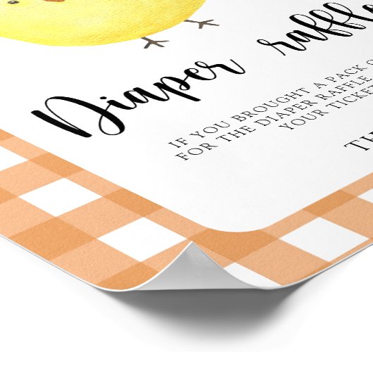 Hühnerbaby-Dusche - Windelraffinerie Poster (Ecke)