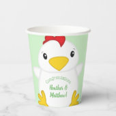 HühnerBaby-Duschfarm Pappbecher (Rückseite)