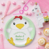 HühnerBaby-Duschfarm Pappteller (Party)