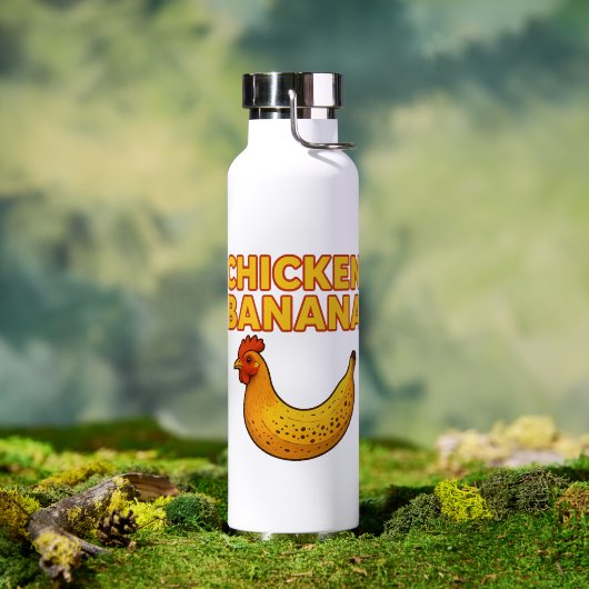 Hühnerbanana Madness 🐔 🍌 Trinkflasche (Außenbereich (gedreht))