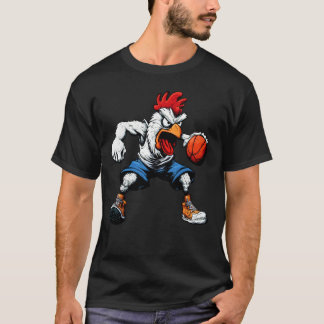 Hühnerbasketballspieler T-Shirt