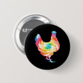 Hühnerbauer Hühnerliebhaber Farming Tie Dye  Button (Vorne & Hinten)