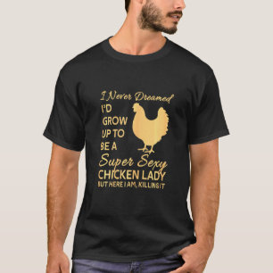Hühnerbäuerin Damen Lustige Hühner Mama T-Shirt