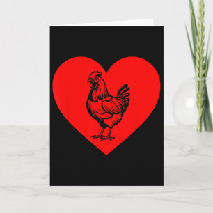 Hühnerbauern zum Valentinstag Lustiges Hühnerherz Karte