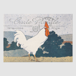 Hühnerbauernhof Carte Postale Französisch Seidenpapier