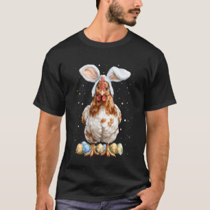 Hühnerbauernhof Hahn Ostern Hase Eier Brötchen T-Shirt